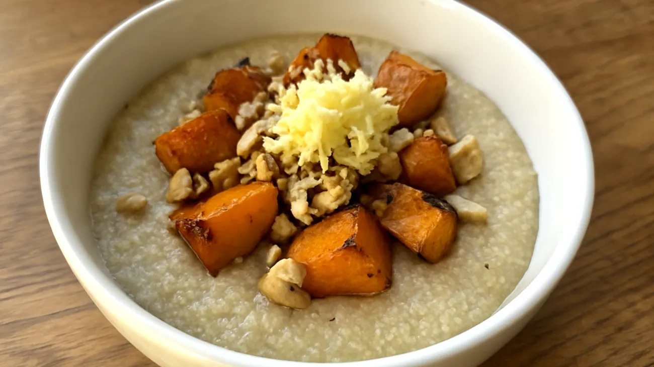 Amaranth-Kürbis-Brei mit Walnüssen und Ingwer"