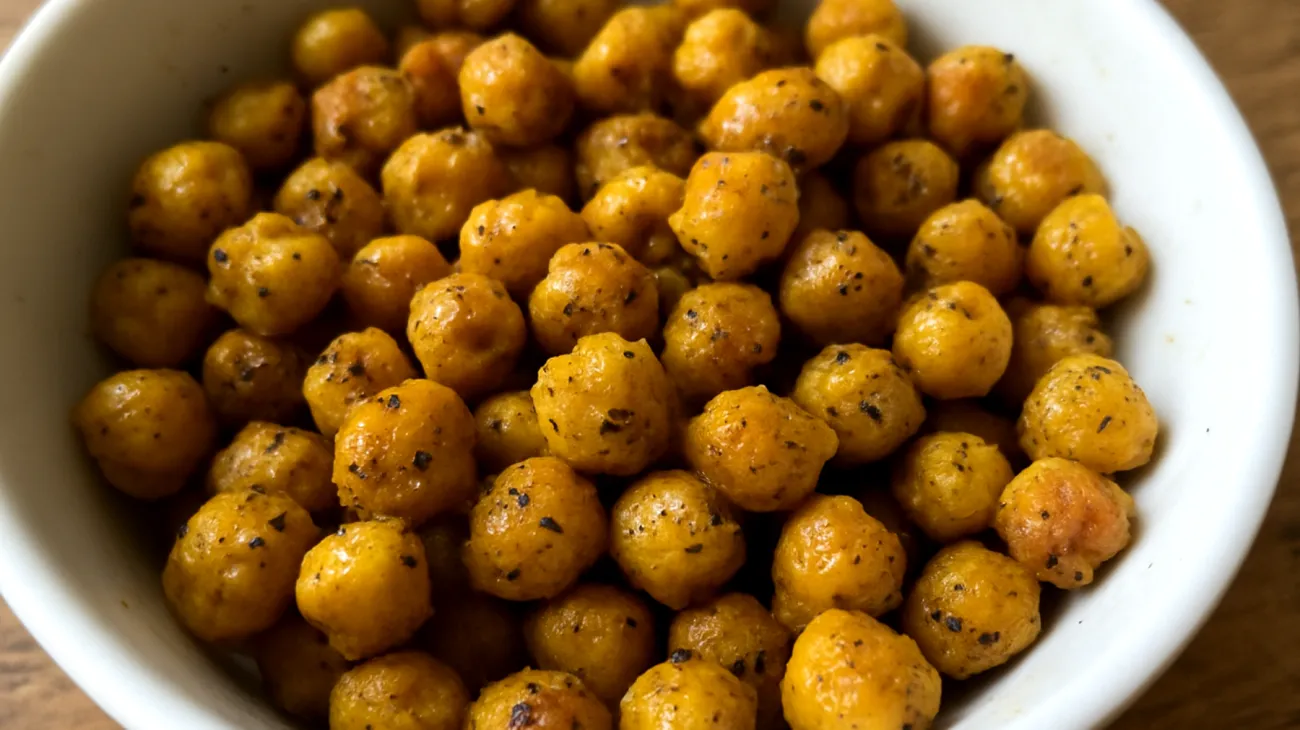 Geröstete Kichererbsen mit Kurkuma und schwarzem Pfeffer"